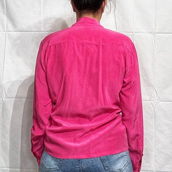 Equipment Femme Pink Neck Scarf Button Down Sz S - Picture 12 of 14